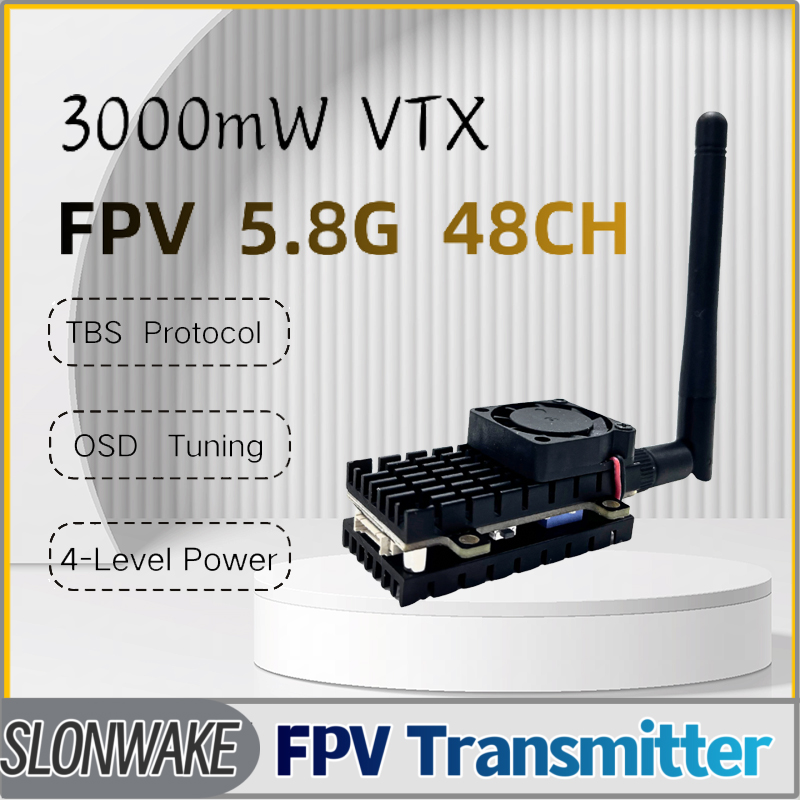SLONWAKE 5.8G 3000mW محاكاة VT - مراجعة Fpv Drone Receiver وسعره